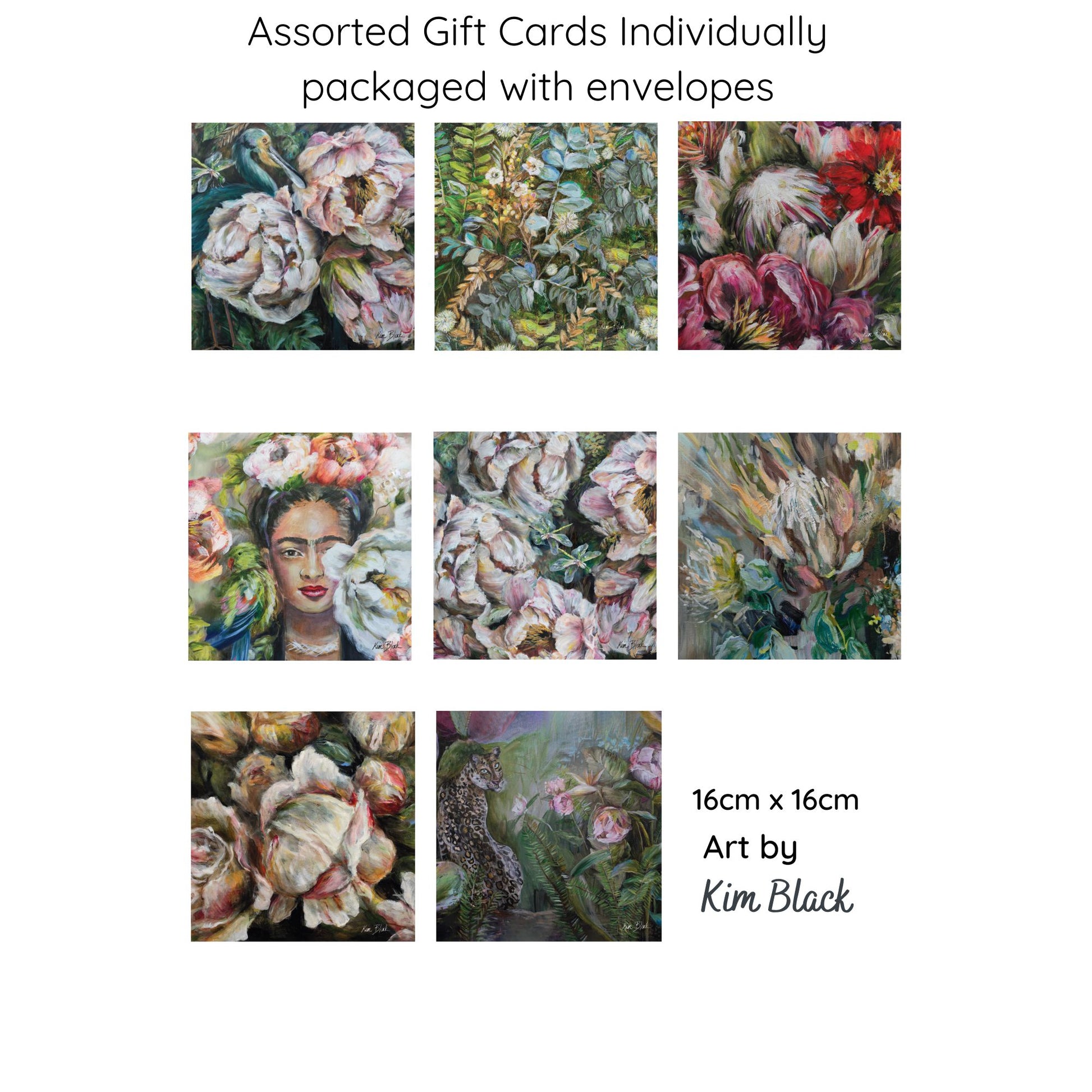 Square Greeting Cards & Envelopes - Kim Black - Ruthanne Collection