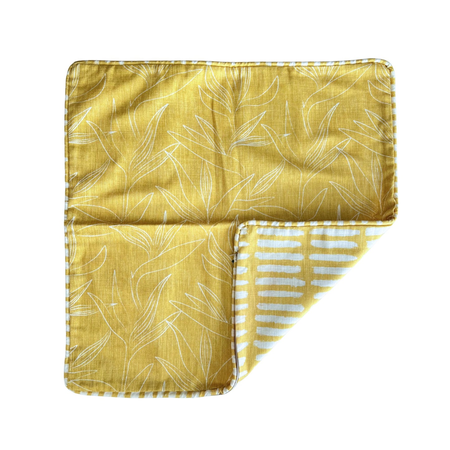 Orchre Strelitzia Print Cotton Scatter Cushion 60 x 60cm