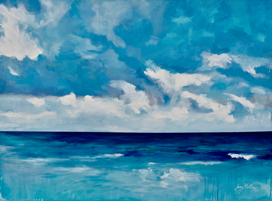 Blue Walk Canvas Print | Tranquil Wall Art | Ruthanne Collection