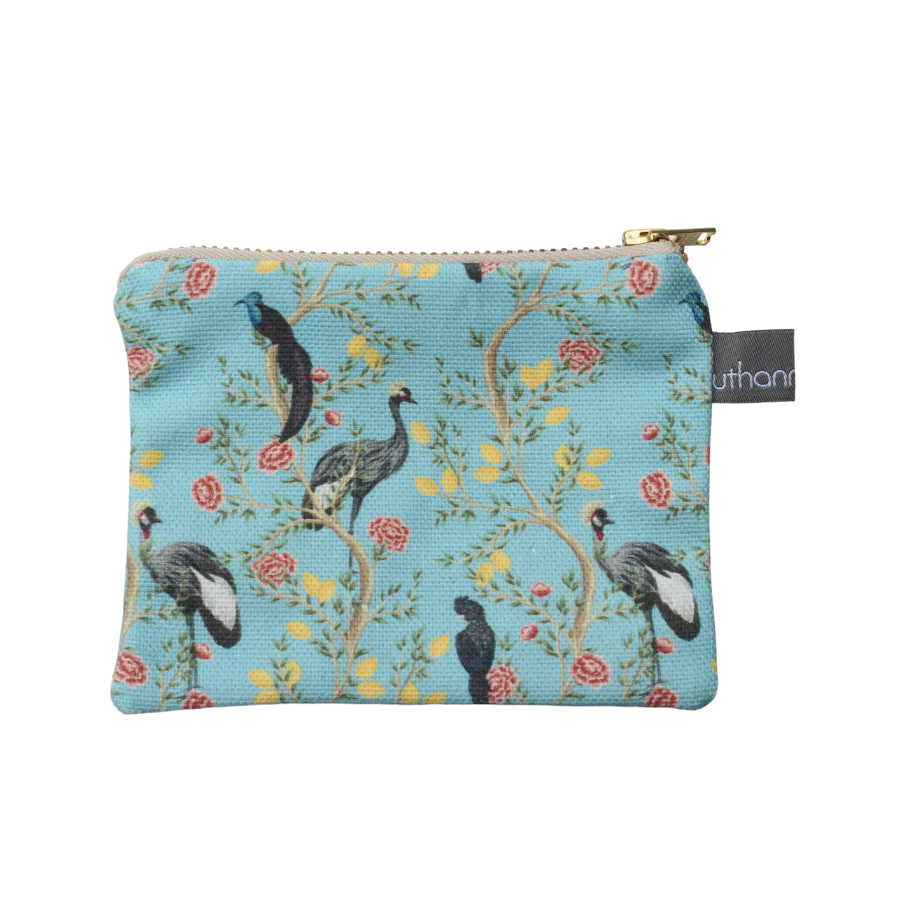 Betty Blue Cotton Coin Purse | Stylish & Practical | Ruthanne Collection