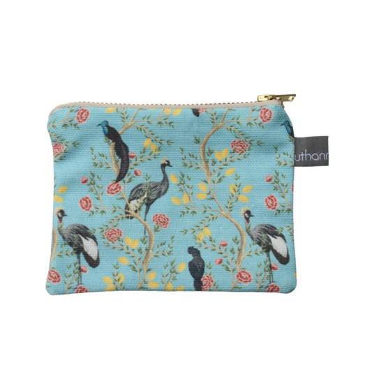 Betty Blue Cotton Coin Purse | Stylish & Practical | Ruthanne Collection