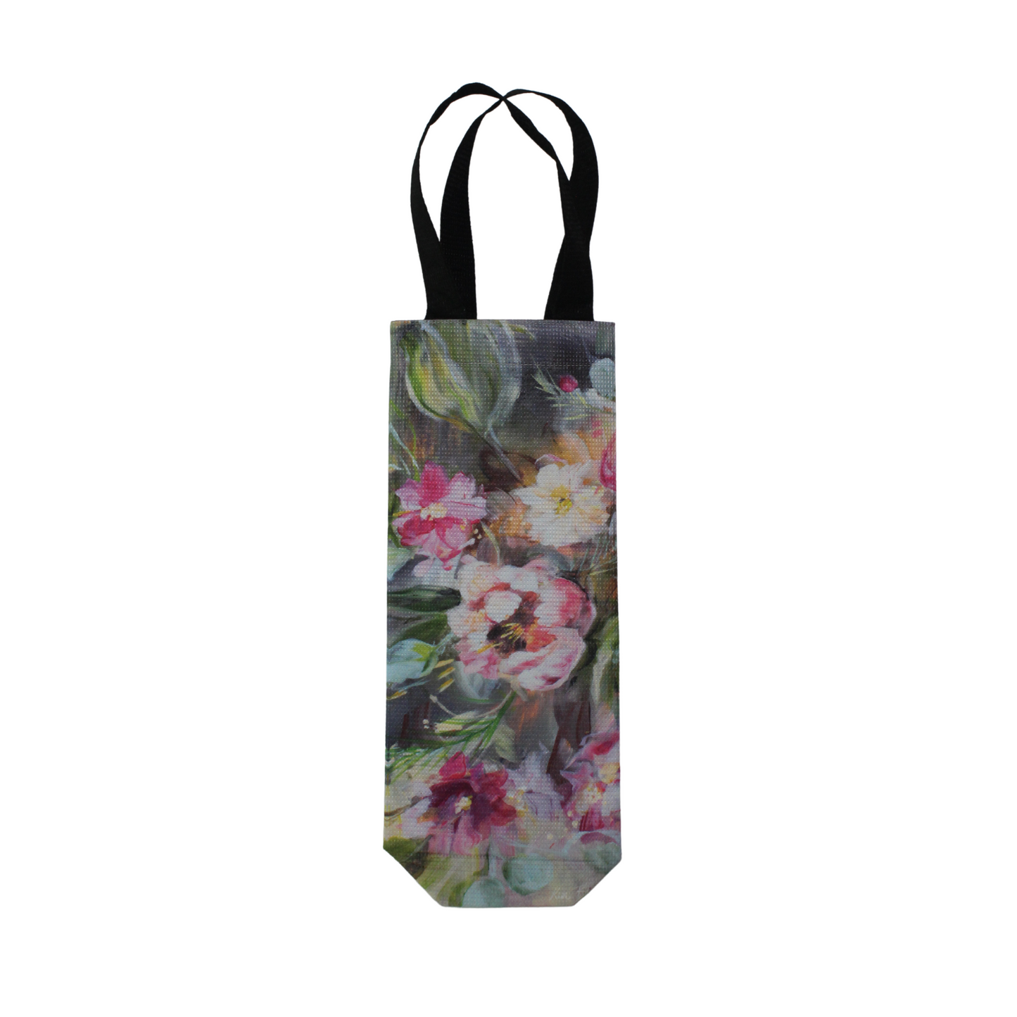 Pink Blossom Wine Bag - Kim Black - Ruthanne Collection