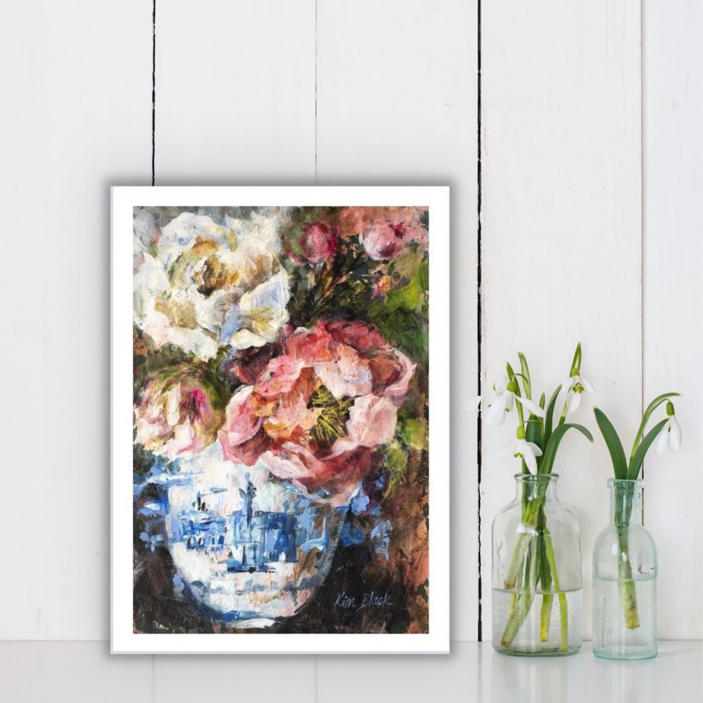 Joyful Peony Canvas on Wall - Kim Black - Ruthanne Collection
