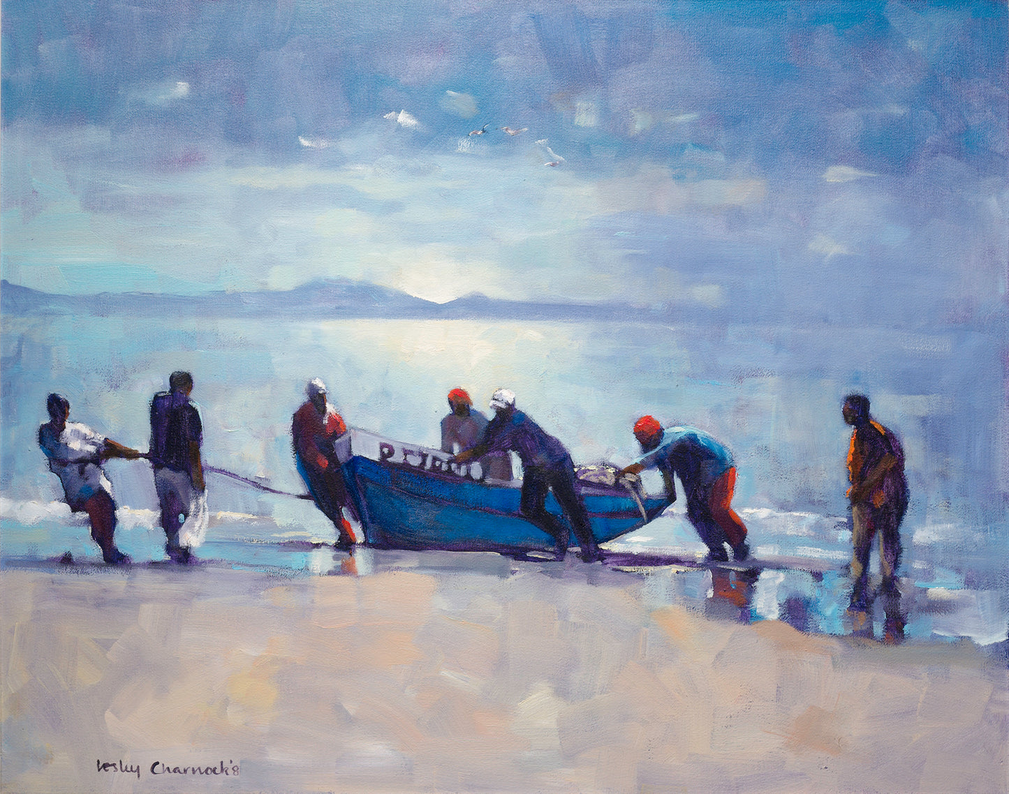 Dawn Trek Fishing Canvas Print