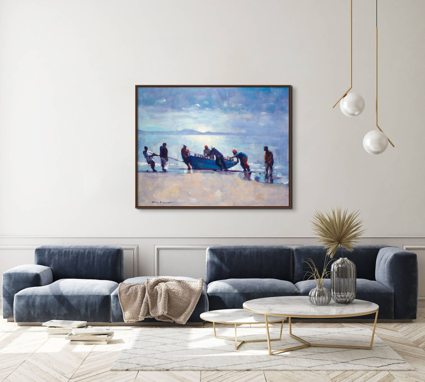 Dawn Trek Fishing Canvas Print