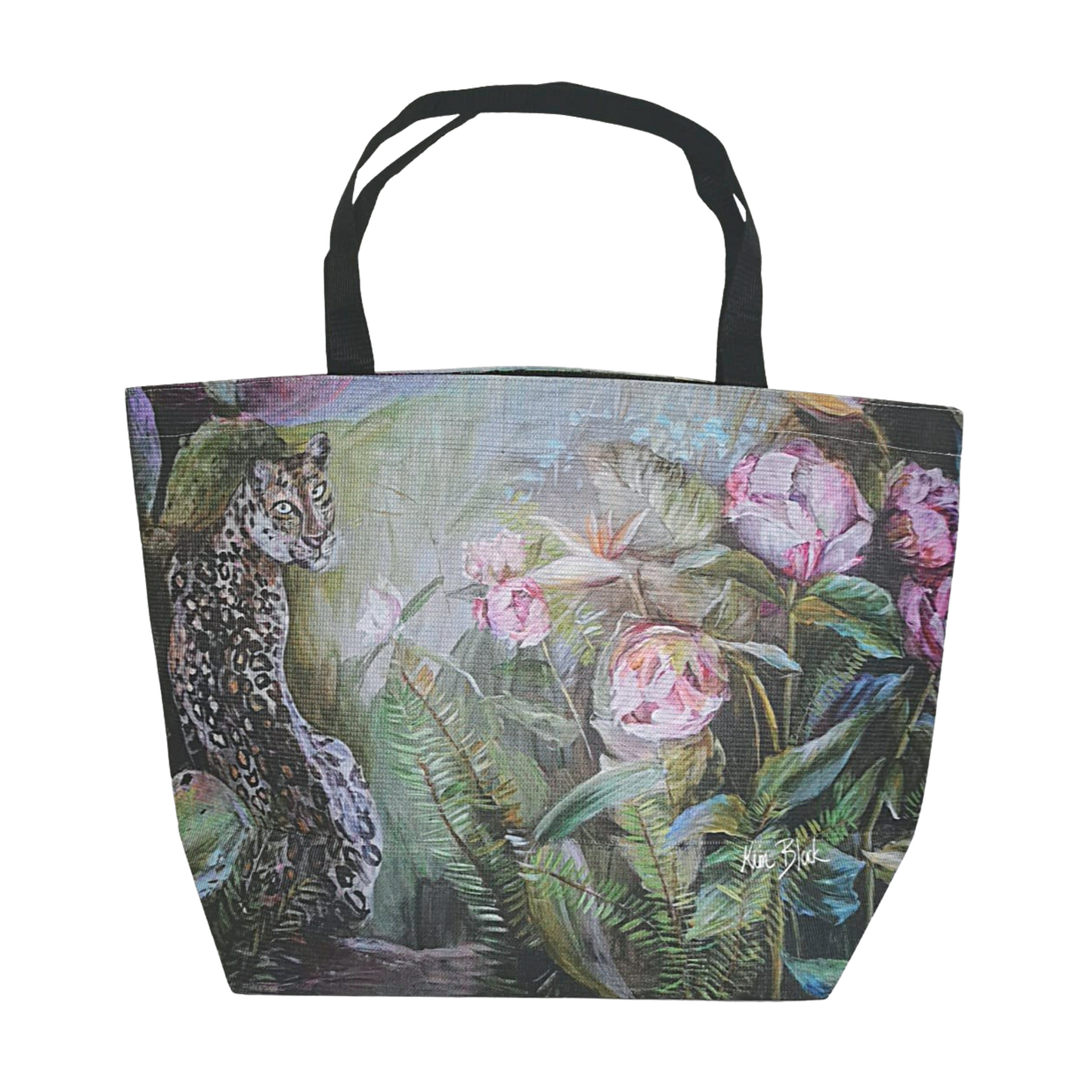 Leopard Shopper Bag - Kim Black - Ruthanne Collection