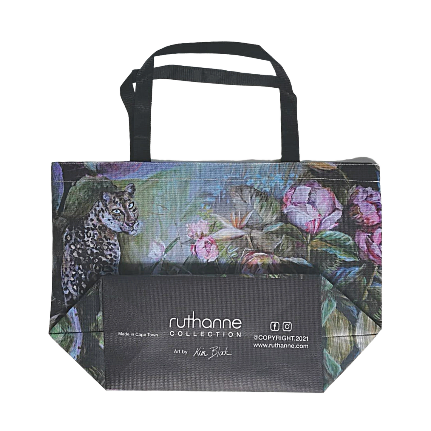 Leopard Shopper Bag - Kim Black - Ruthanne Collection