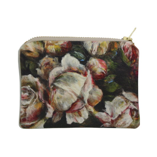 Peony Cotton Coin Purse - Kim Black - Ruthanne Collection