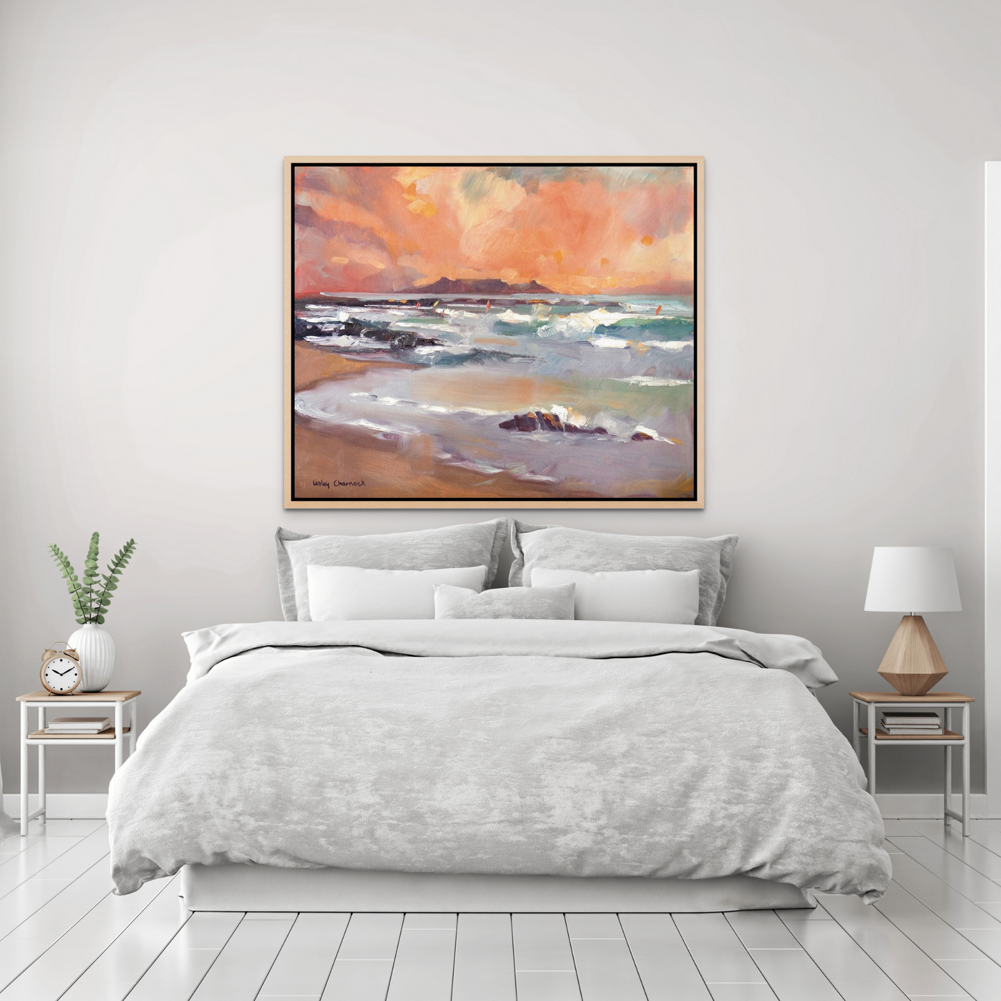 Table Mountain Sunset Canvas on Wall - Lesley Charnock - Ruthanne Collection