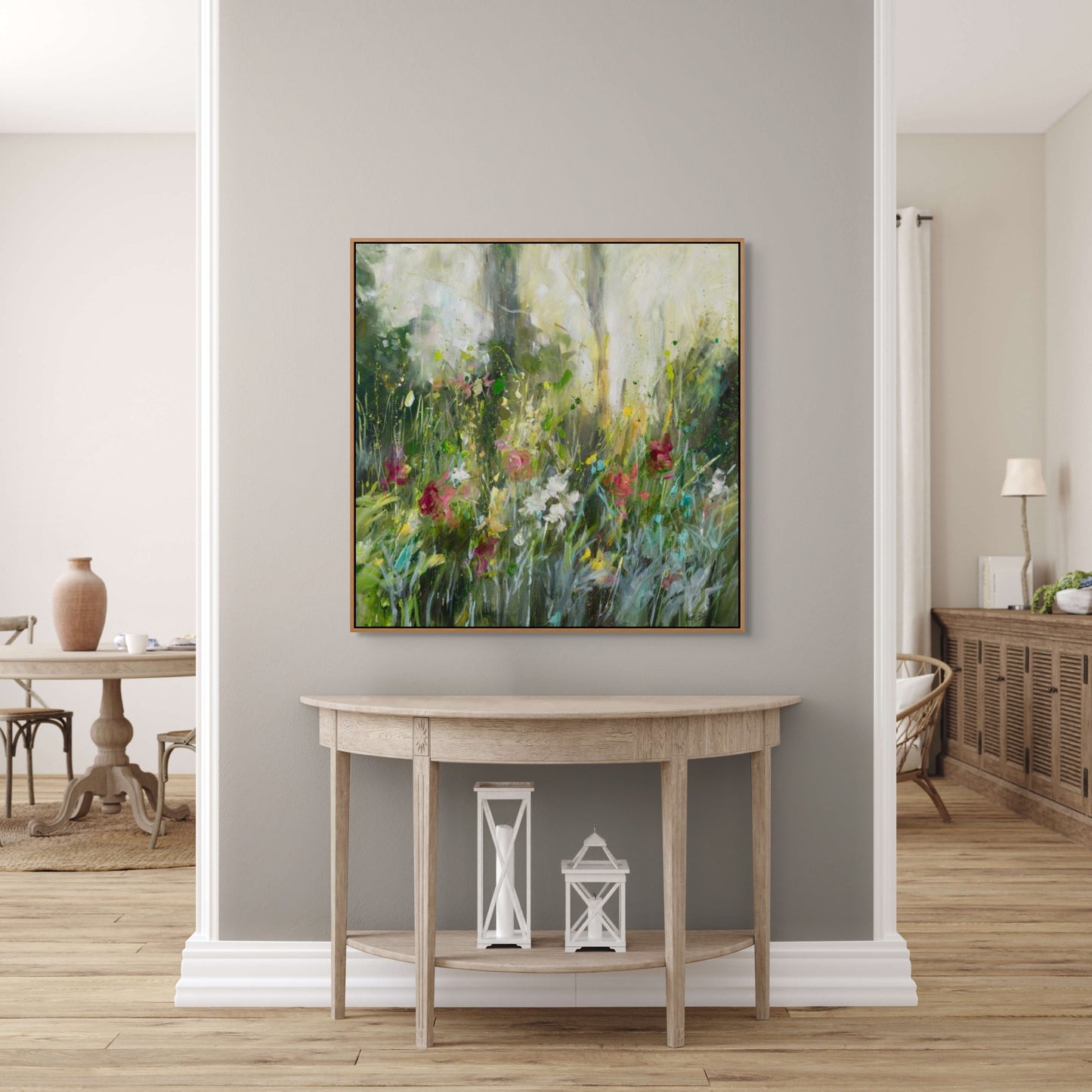 She Found Herself In The Garden Canvas Print