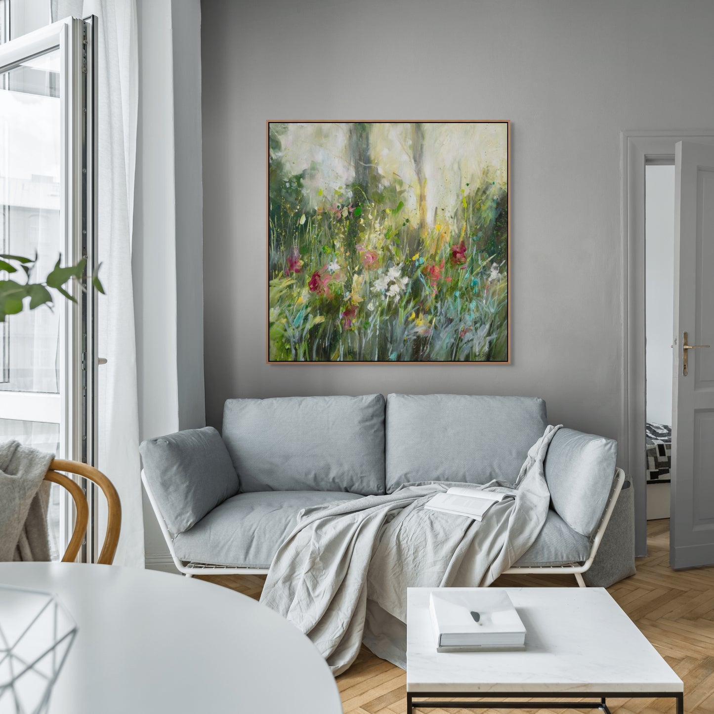 She Found Herself In The Garden Canvas Print