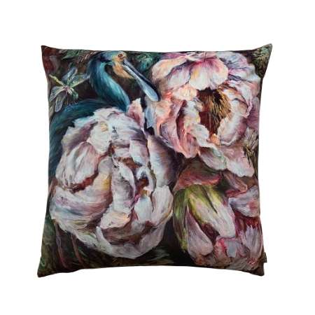 Celebrating Paradise Velvet Cushion- Kim Black - Ruthanne Collection