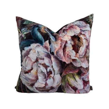 Celebrating Paradise Velvet Cushion- Kim Black - Ruthanne Collection
