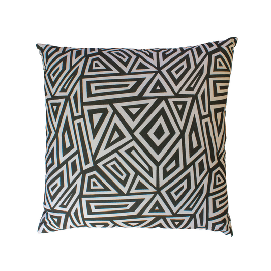 Geometric Print Cotton Scatter Cushion 60 x 60cm