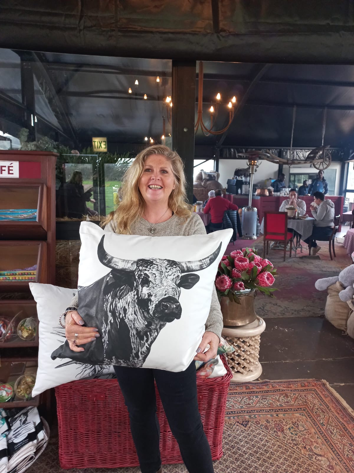 Nguni Bull Print Cotton Scatter Cushion - Jennifer Mallon - Ruthanne Collection