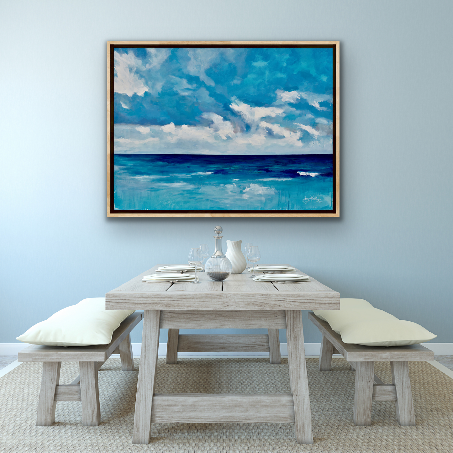 Blue Walk Canvas Print