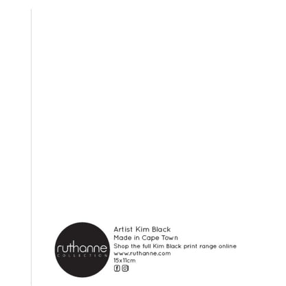 Back of Square Greeting Cards & Envelopes - Kim Black - Ruthanne Collection