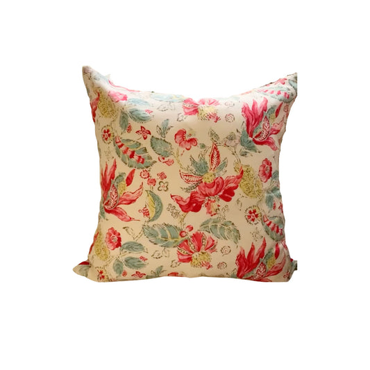 Pink Floral Print Cotton Scatter Cushion 60 x 60cm