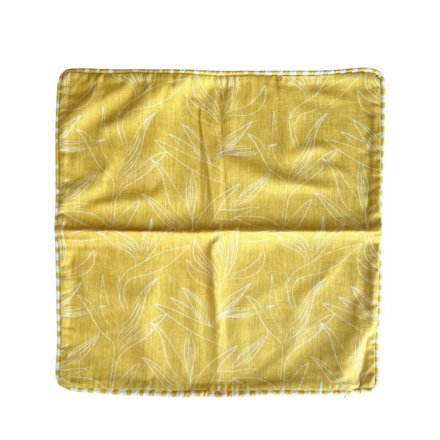 Orchre Strelitzia Print Cotton Scatter Cushion 60 x 60cm