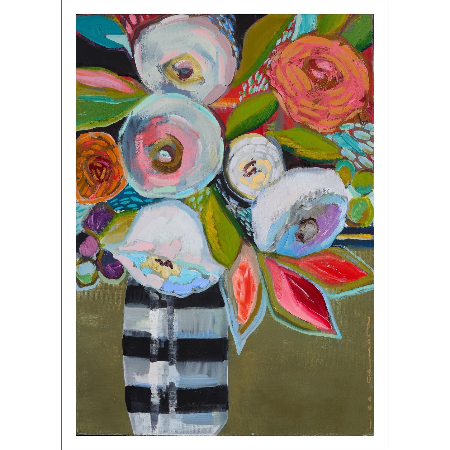 Bright Florals lll Poster Print