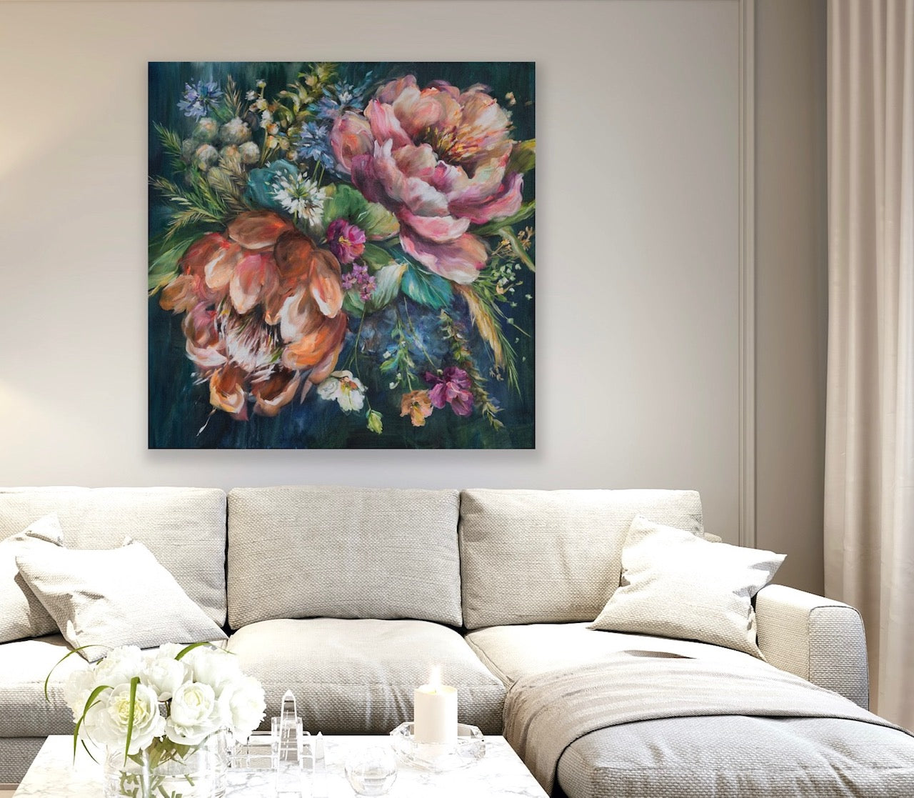 A Bunch of Happiness Canvas Print on a wall - ruthanne