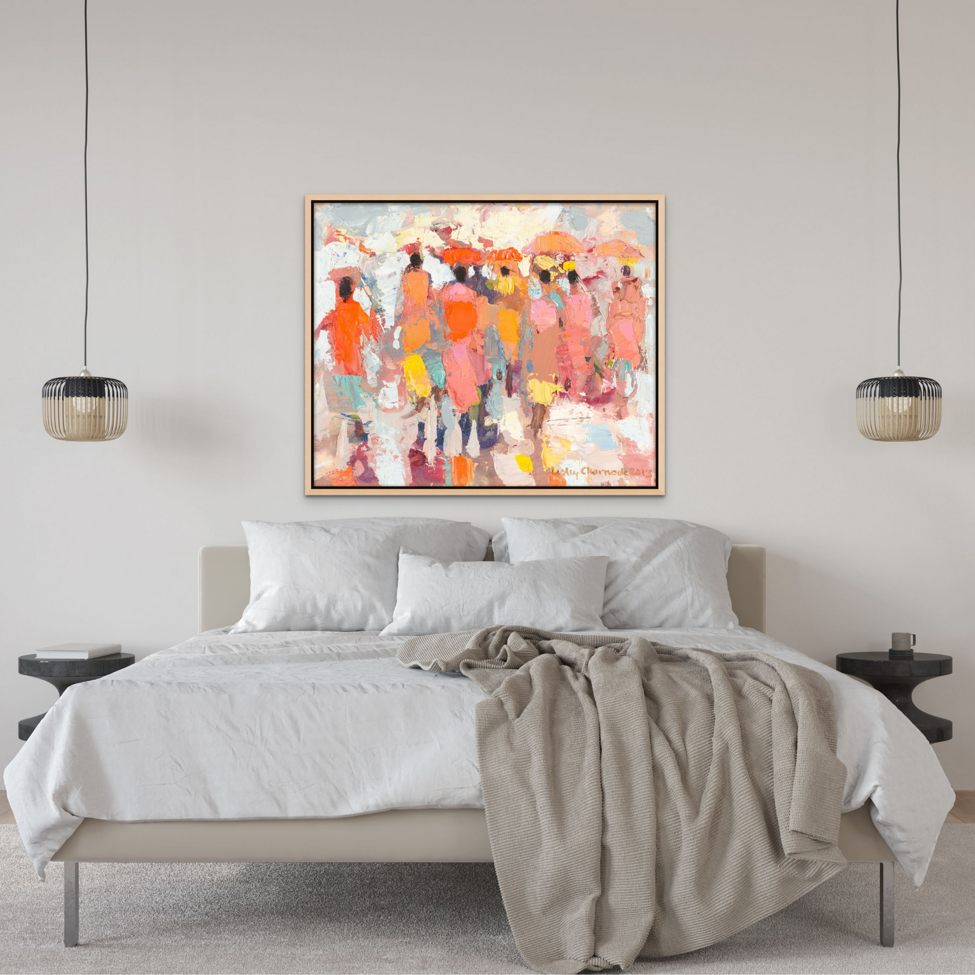 Abstract Women Walking Away Canvas Art - ruthanne collection