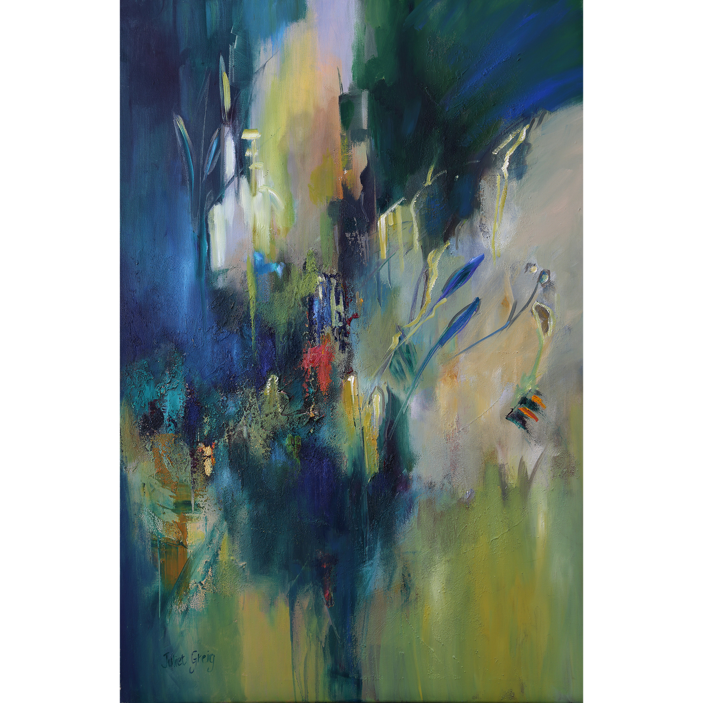 Aqua Abstract Canvas Print