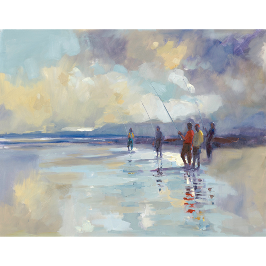 Beach Fishing Canvas Print
