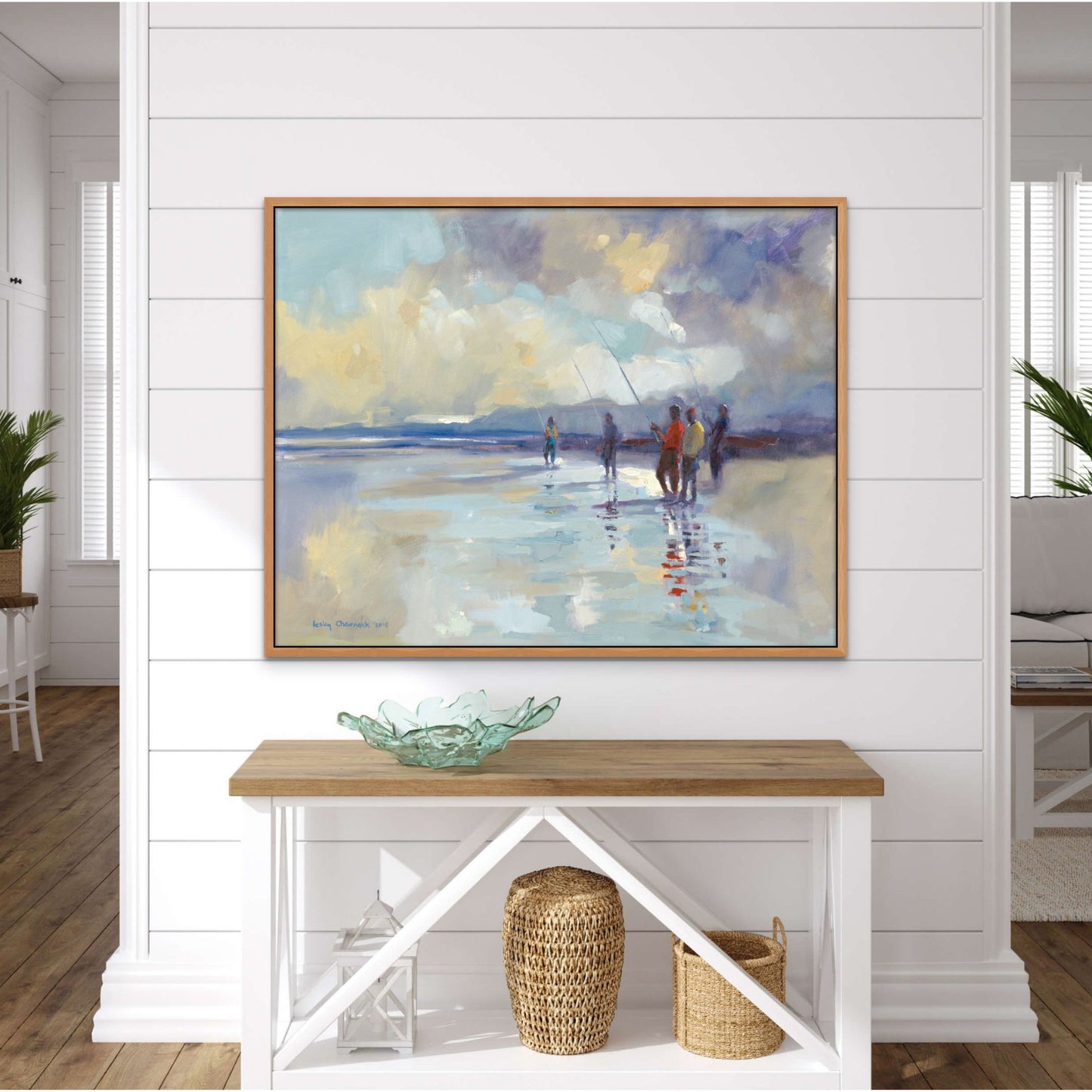 Beach Fishing Canvas Print