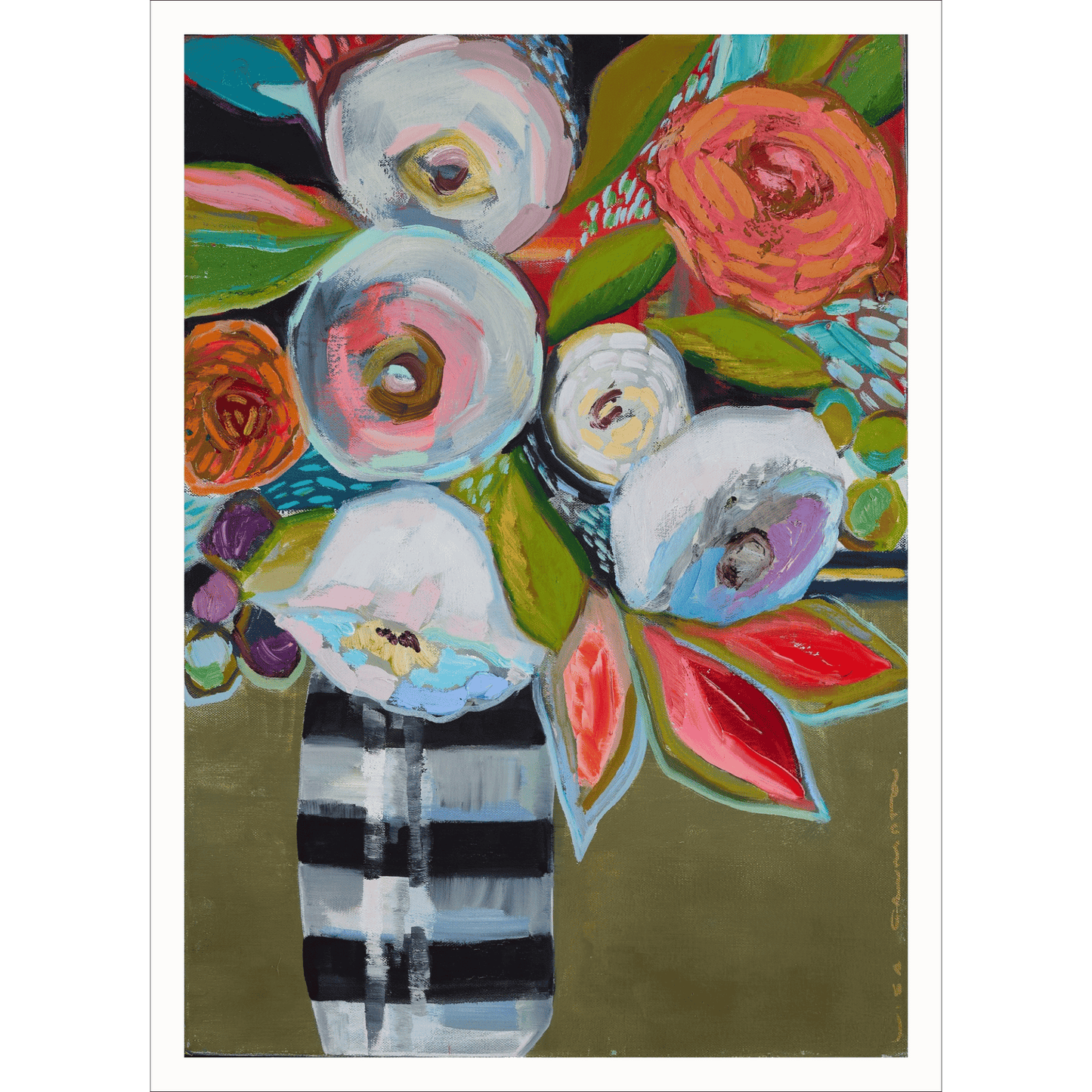 Bright Florals lll Poster Print