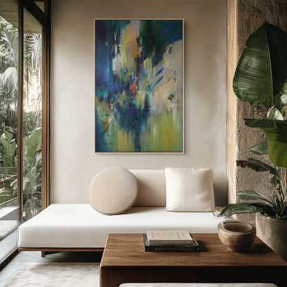 Aqua Abstract Canvas Print