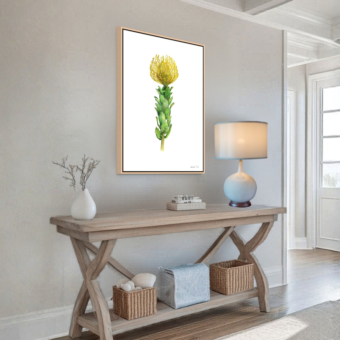 Yellow Pincushion Canvas Print