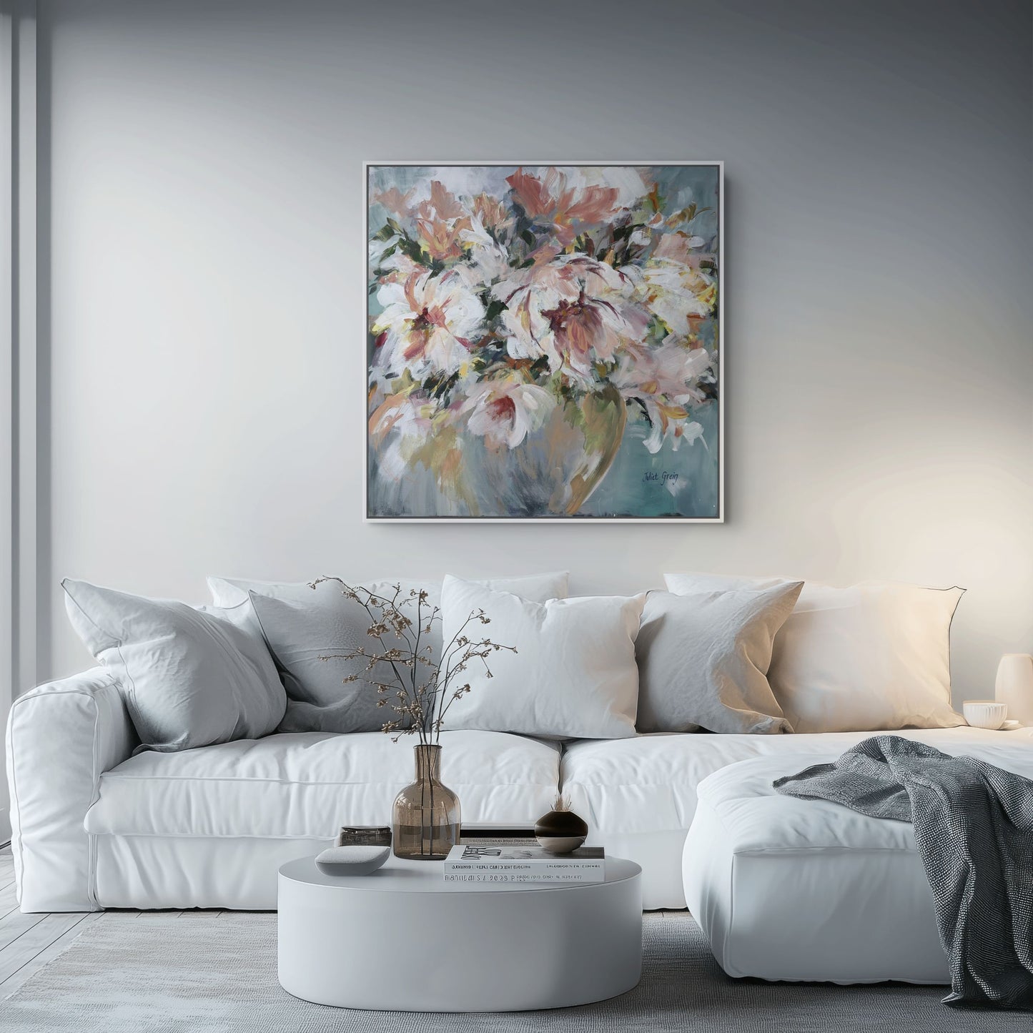 Pink Peonies Canvas Print