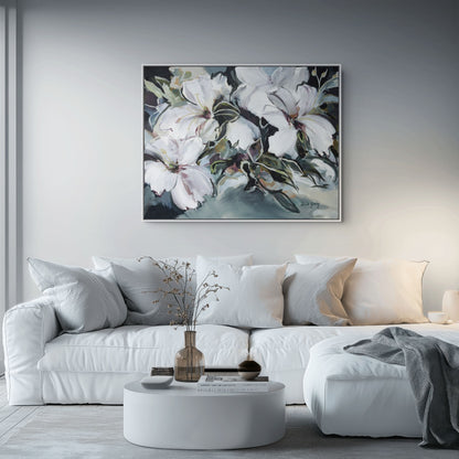 White Blossoms Canvas Print
