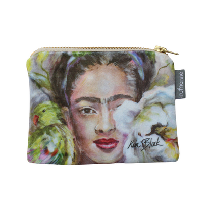 Frida Cotton Coin Purse - Kim Black - Ruthanne Collection