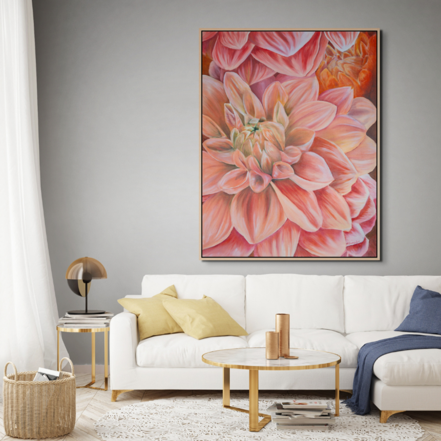 Fiery Bloom Canvas Print