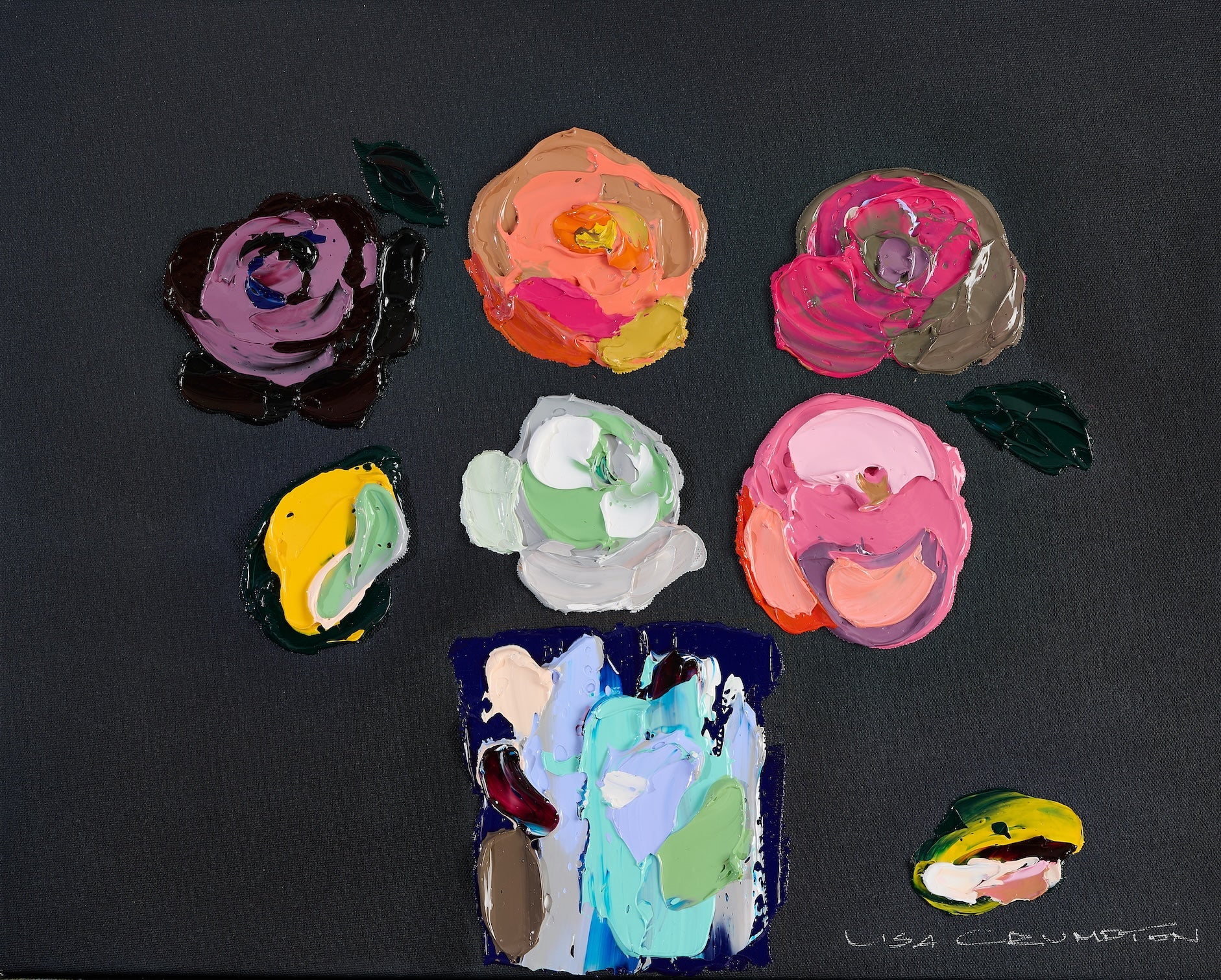 Five Roses l | Vibrant Wall Art | Ruthanne Collection