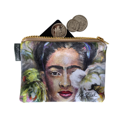 Frida Cotton Coin Purse - Kim Black - Ruthanne Collection