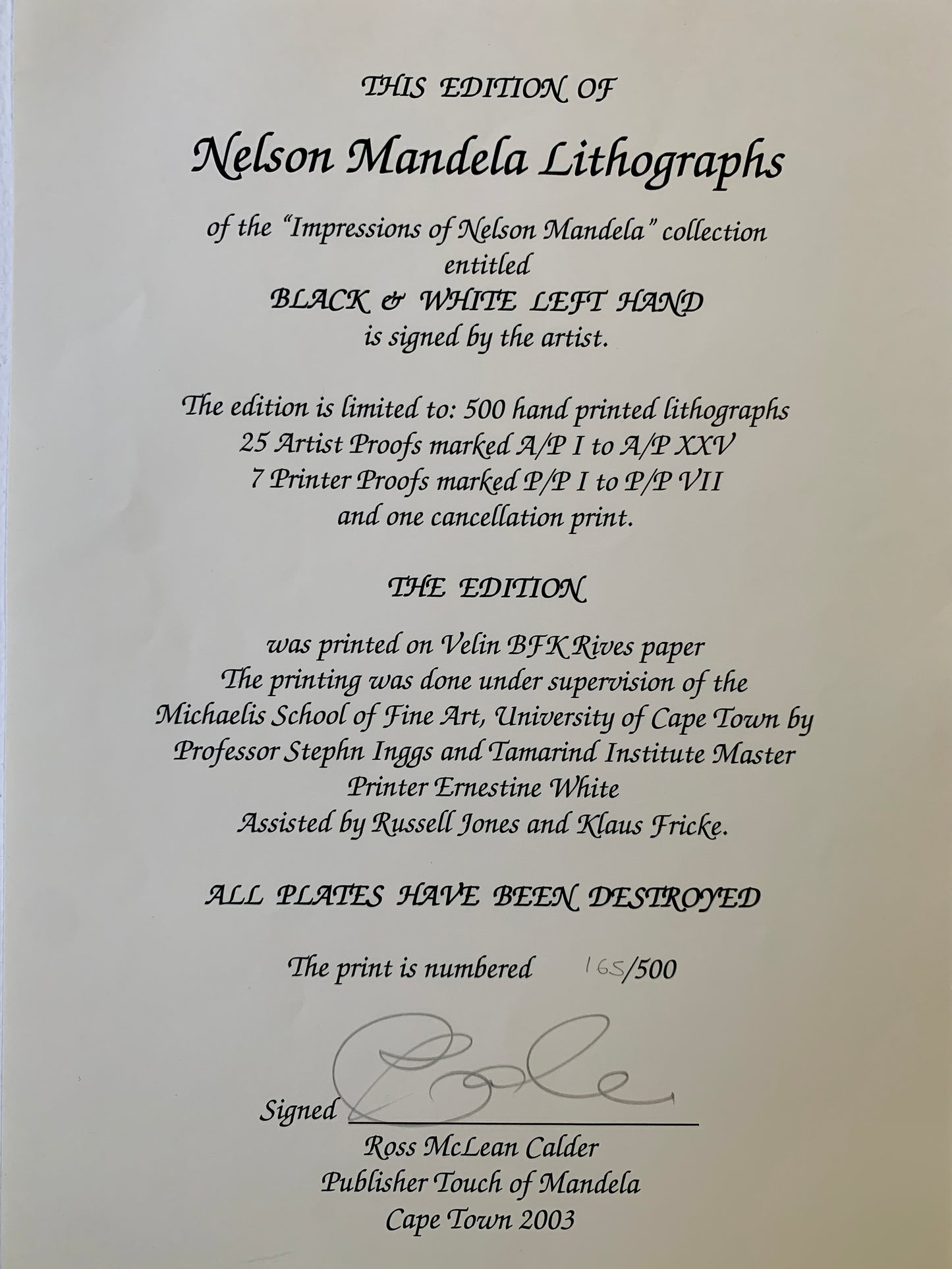 Nelson Mandela's Impressions of Africa - Signed Limited Edition