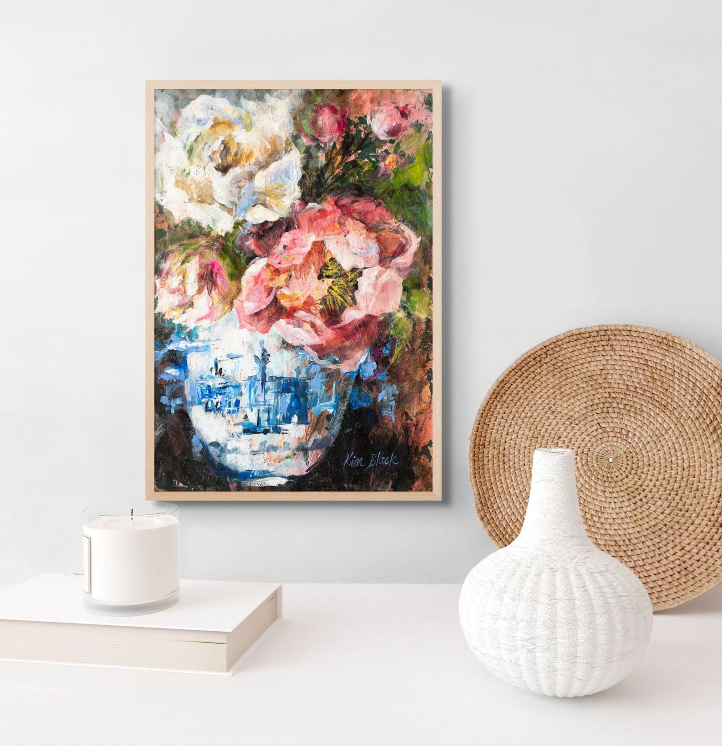 Joyful Peony A4 Poster Print