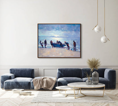Dawn Trek Fishing Canvas Print