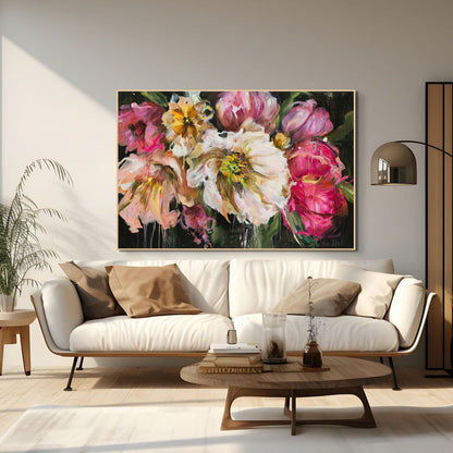 Living in Luxury Floral Canvas Print