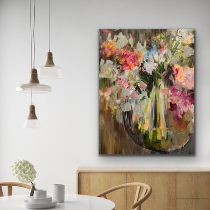 On Her Table Canvas Print on wall - Kim Black - Ruthanne Collection