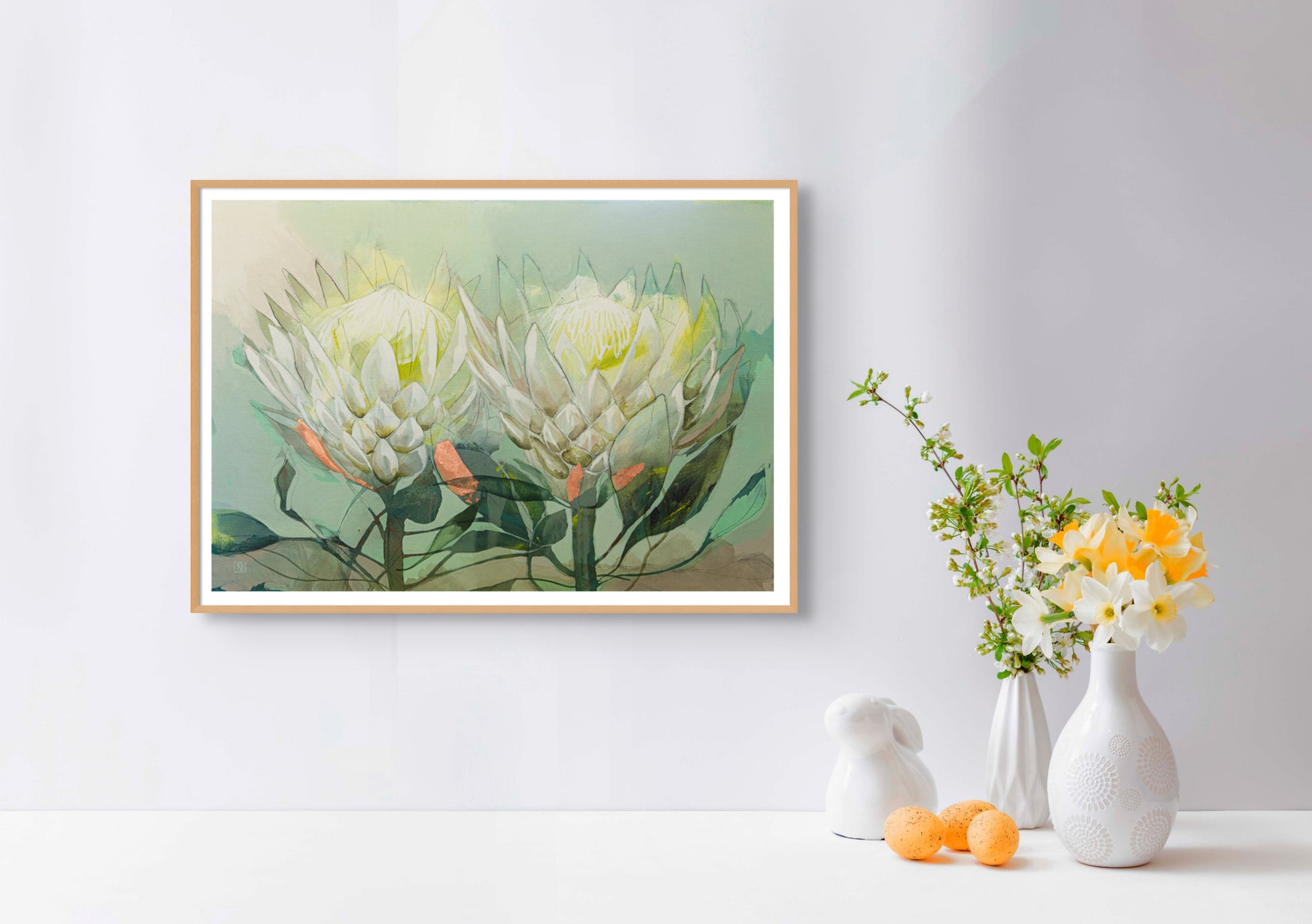 Protea Sisters Canvas Print on Wall - Vicky Sanders - Ruthanne Collection