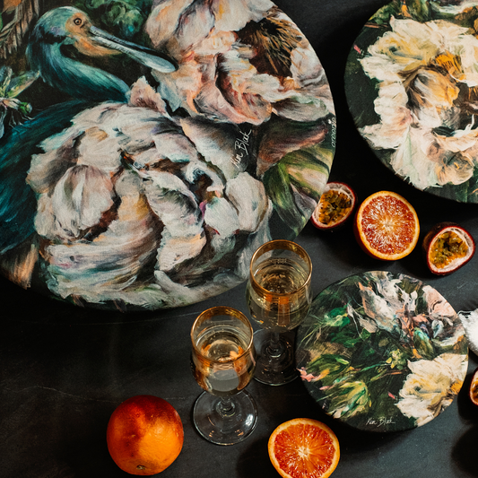 Floral Food Cover Set - Kim Black - Ruthanne Collection