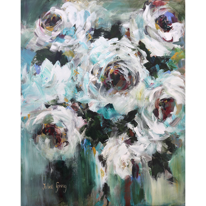 White Roses Canvas Print