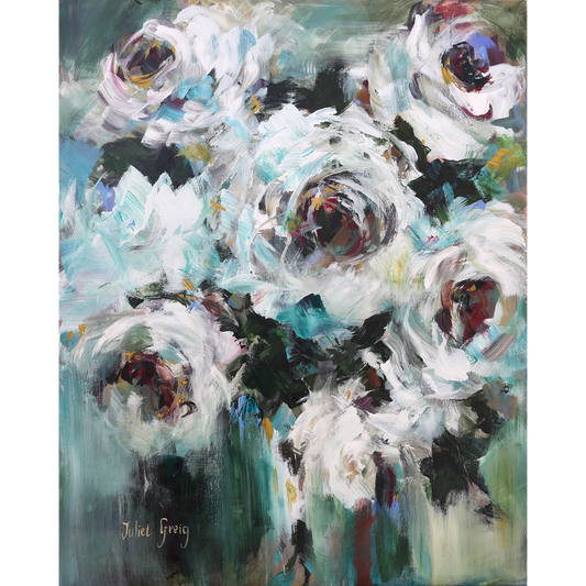 White Roses Canvas Print