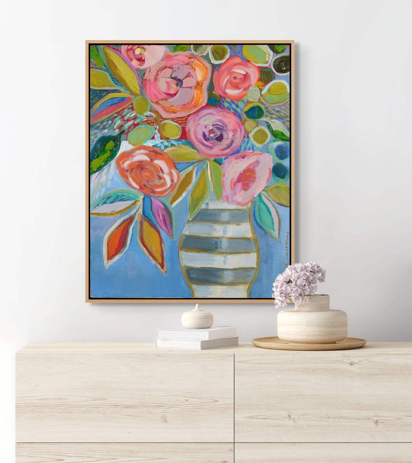 Bright Floral Triptych ll Canvas Print