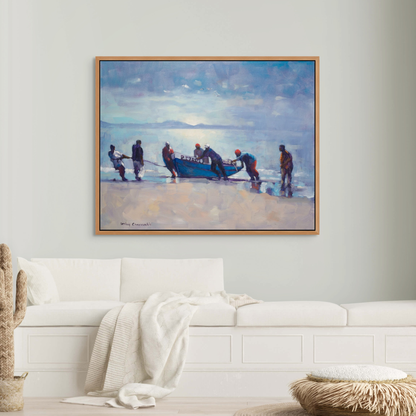 Dawn Trek Fishing Canvas Print
