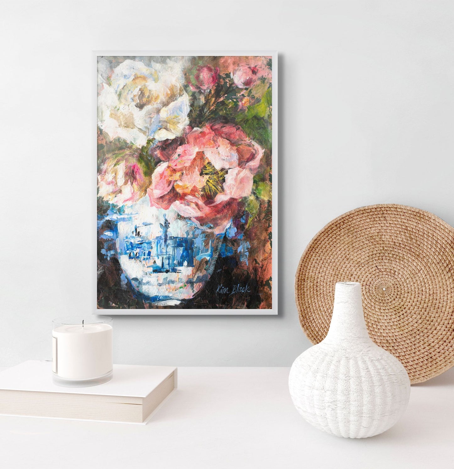 Joyful Peony A4 Poster Print